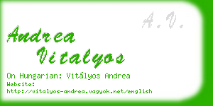 andrea vitalyos business card